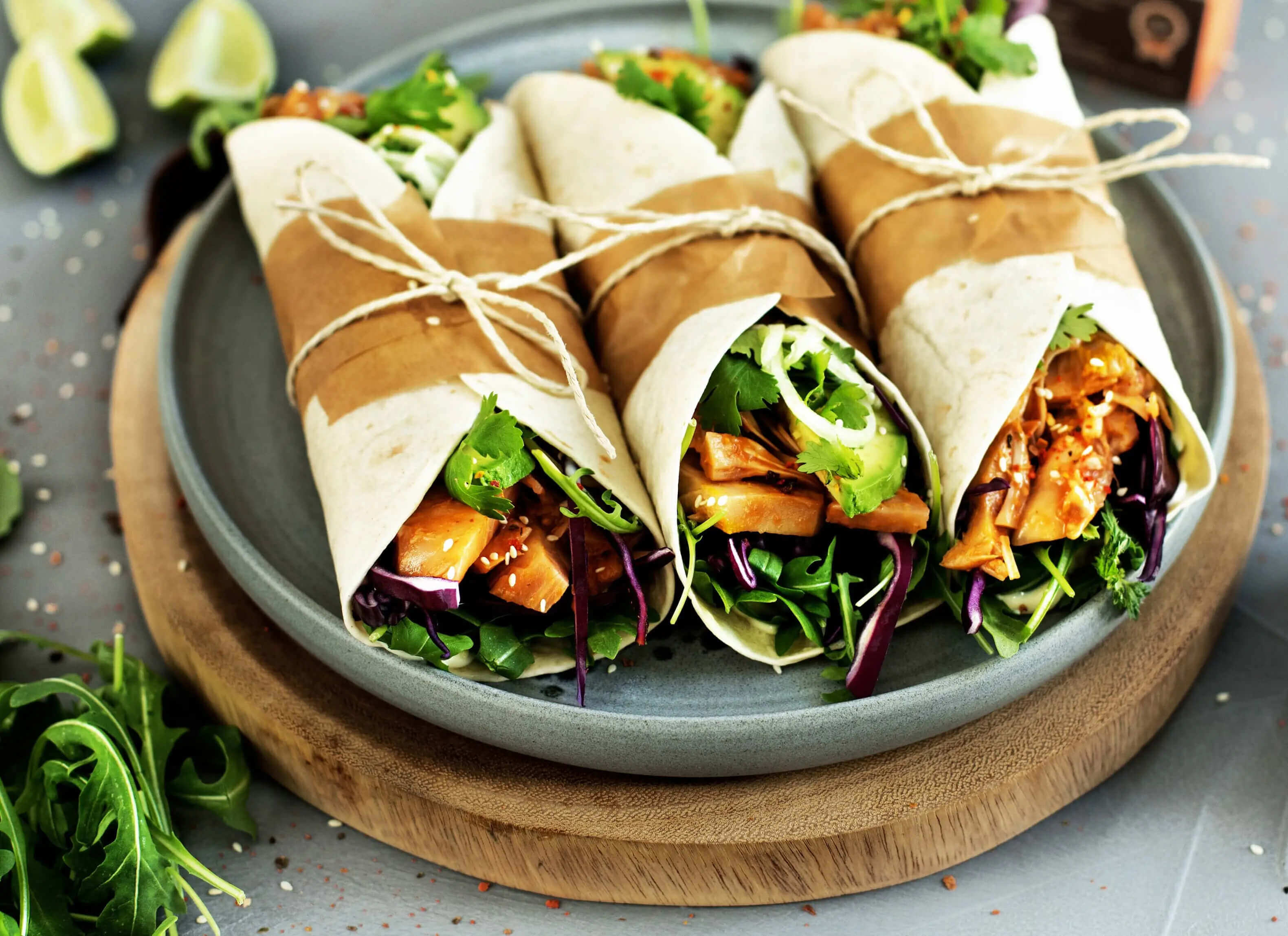 Vegan Jackfruit Thai Curry Wrap